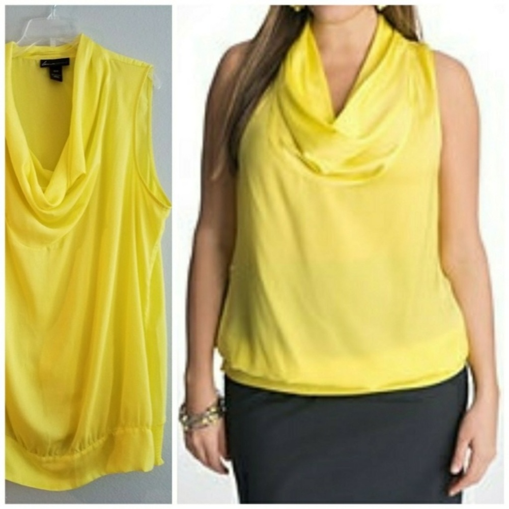 NWT Lane Bryant yellow sleeveless top plus 22/24